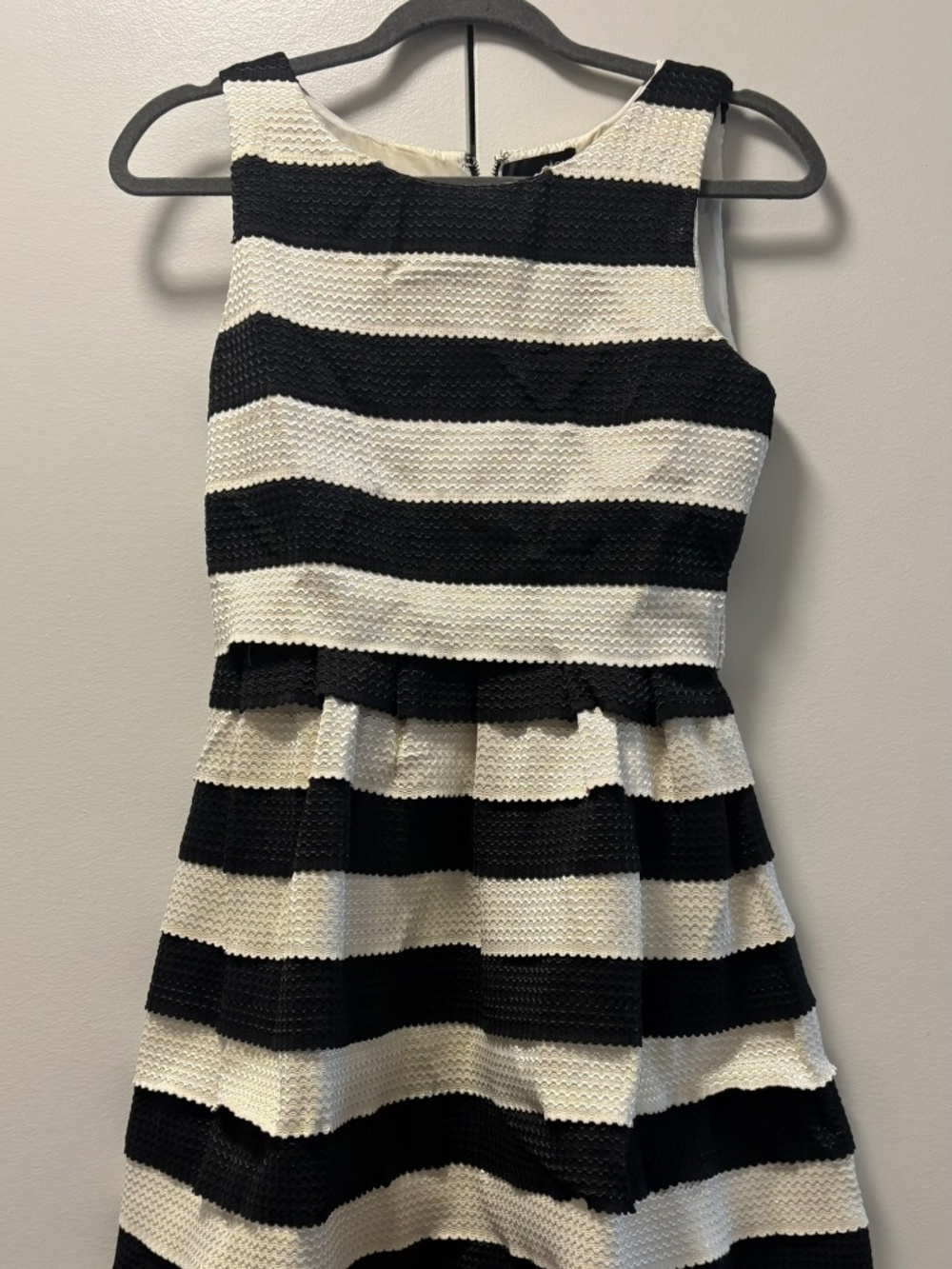 Aqua Black & White striped dress